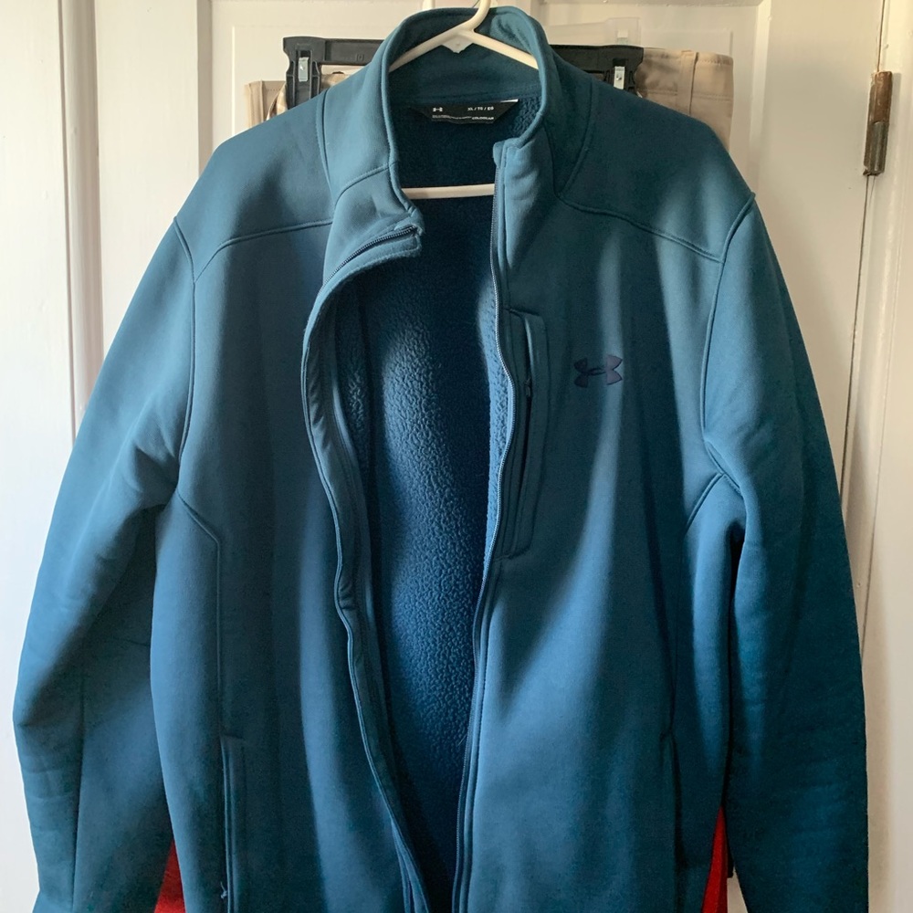 COPY - Slightly used but in Great Condition Under Armour Blue Full Zip lined ja…